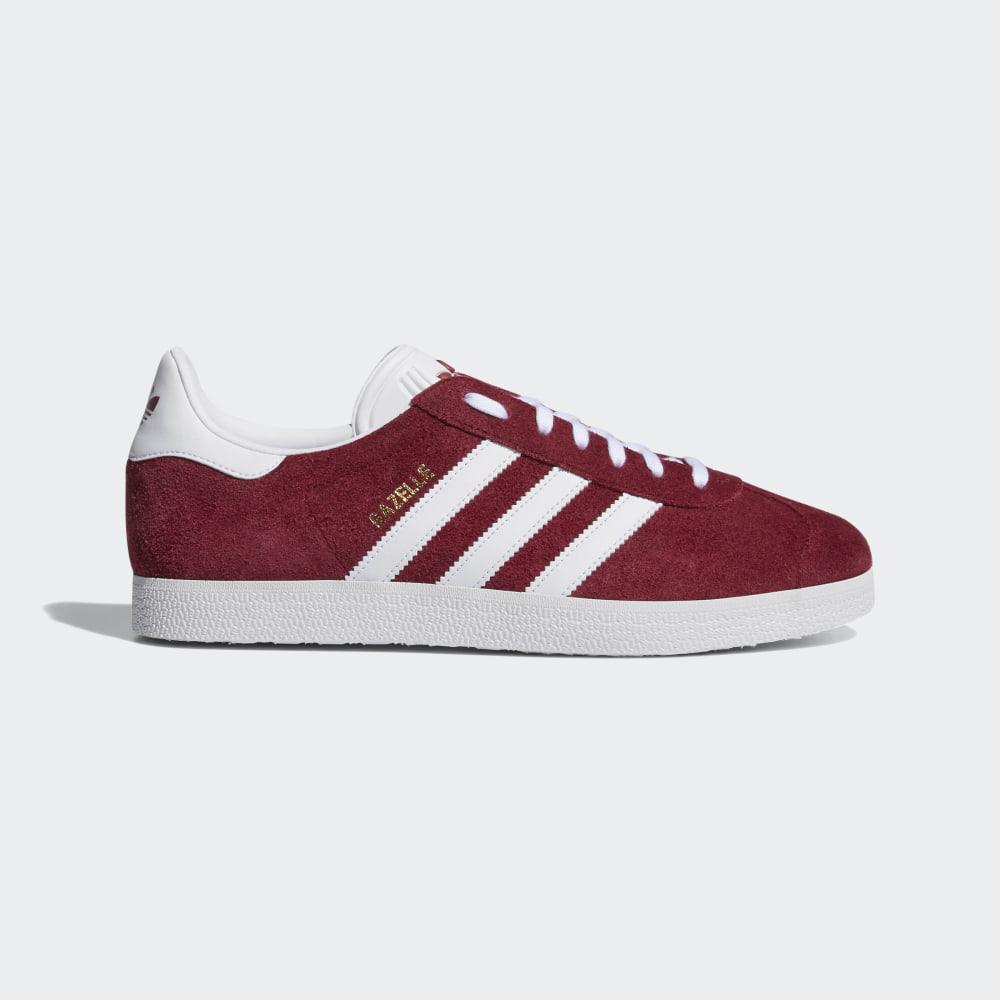 Adidas Men's Gazelle Originals Shoes Burgundy/White/Gold Metal Ireland B41645